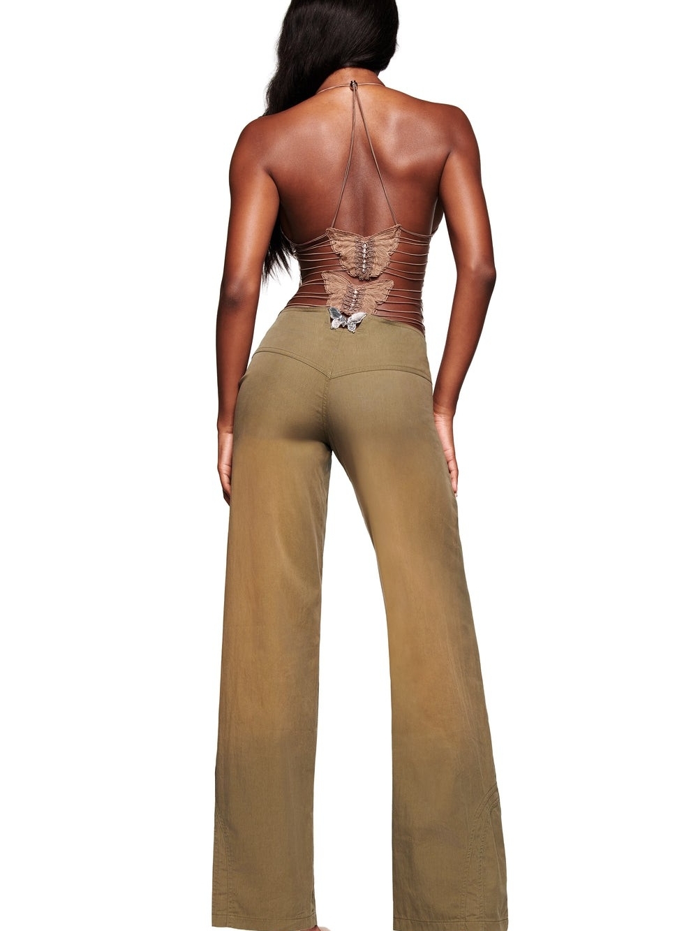 I.AM.GIA Olive Flare High-Rise Pants